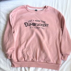 SHEIN Pink Graphic Sweatshirt